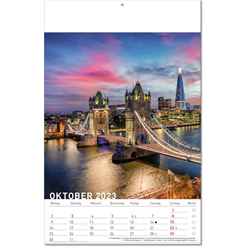 Kalender 'Destinationer' i format 24 x 37,5 cm, med foldede sider, Billede 11