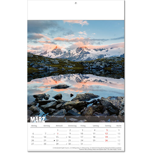 Kalender 'Bergwelten' i formatet 24 x 37,5 cm, med foldede sider, Billede 4