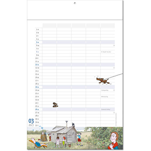 Calendario 'Family Planner' in formato 24 x 37,5 cm, con pagine piegate, Immagine 4