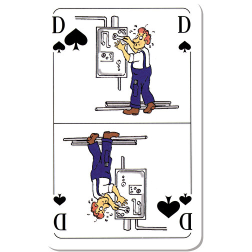 Skat Für Baufachleute , 320 g/m² Spielkartenkarton, 9,20cm x 5,90cm (Länge x Breite), Bild 5