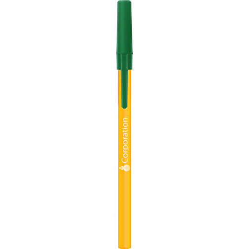 BIC® Round Stic® Kugelschreiber , BiC, gelb/grün/gelb, Kunststoff, 1,20cm x 15,00cm (Länge x Breite), Bild 5