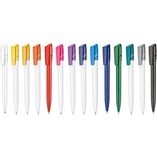Kugelschreiber TWISTER , Ritter-Pen, himmelblau/weiss, ABS-Kunststoff, 14,50cm (Länge), Bild 4