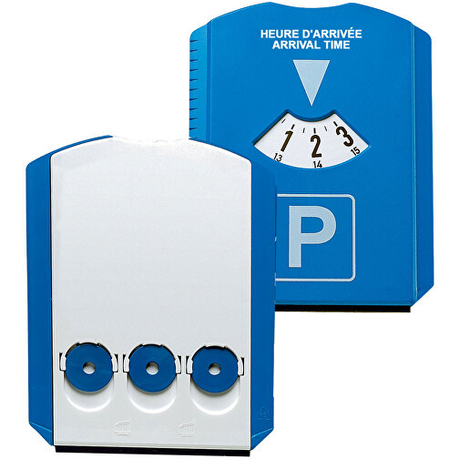 Parkscheibe 'Prime' Mit Chips , blau/weiss, Kunststoff, 15,50cm x 0,70cm x 11,90cm (Länge x Höhe x Breite), Bild 1