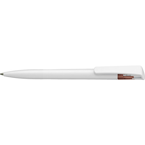 Kugelschreiber All-Star SF , Ritter-Pen, mocca-braun/weiß, ABS-Kunststoff, 14,70cm (Länge), Bild 3