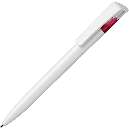 Kugelschreiber All-Star SF , Ritter-Pen, kirsch-rot/weiß, ABS-Kunststoff, 14,70cm (Länge), Bild 2