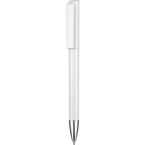 Kugelschreiber GLORY , Ritter-Pen, weiß, ABS-Kunststoff, Messing, 14,20cm (Länge), Bild 1