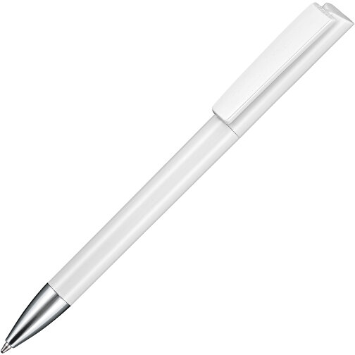 Kugelschreiber GLORY , Ritter-Pen, weiß, ABS-Kunststoff, Messing, 14,20cm (Länge), Bild 2