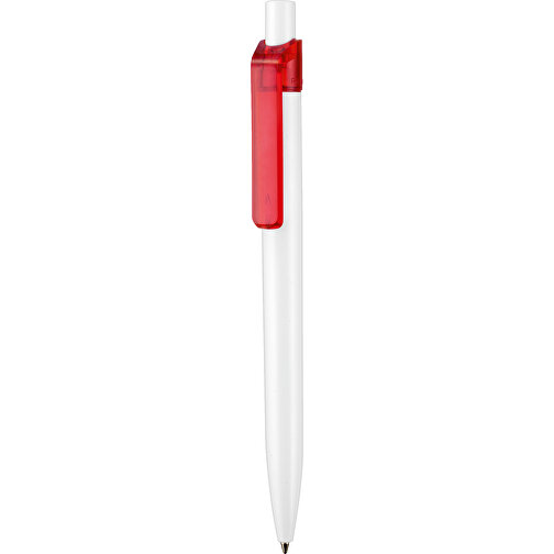 Kugelschreiber Insider ST , Ritter-Pen, feuer-rot/weiss, ABS-Kunststoff, 14,20cm (Länge), Bild 1