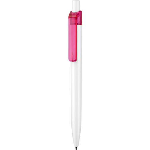Kugelschreiber Insider ST , Ritter-Pen, magenta/weiß, ABS-Kunststoff, 14,20cm (Länge), Bild 1