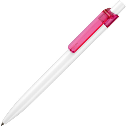 Kugelschreiber Insider ST , Ritter-Pen, magenta/weiß, ABS-Kunststoff, 14,20cm (Länge), Bild 2