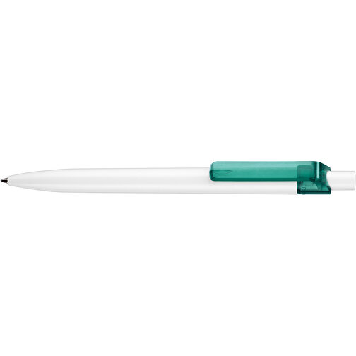 Kugelschreiber Insider ST , Ritter-Pen, smaragd-grün/weiss, ABS-Kunststoff, 14,20cm (Länge), Bild 3