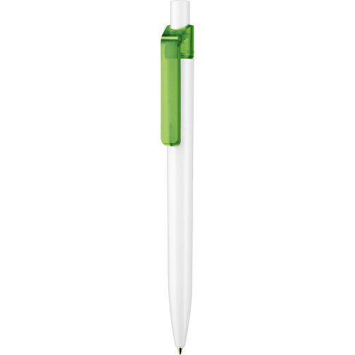 Kugelschreiber Insider ST , Ritter-Pen, gras-grün/weiß, ABS-Kunststoff, 14,20cm (Länge), Bild 1
