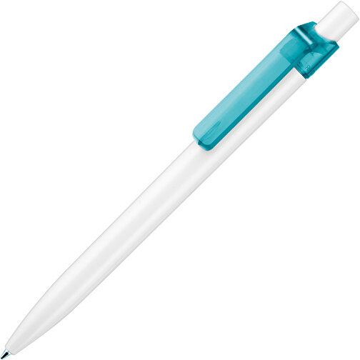 Kugelschreiber Insider ST , Ritter-Pen, türkis/weiß, ABS-Kunststoff, 14,20cm (Länge), Bild 2