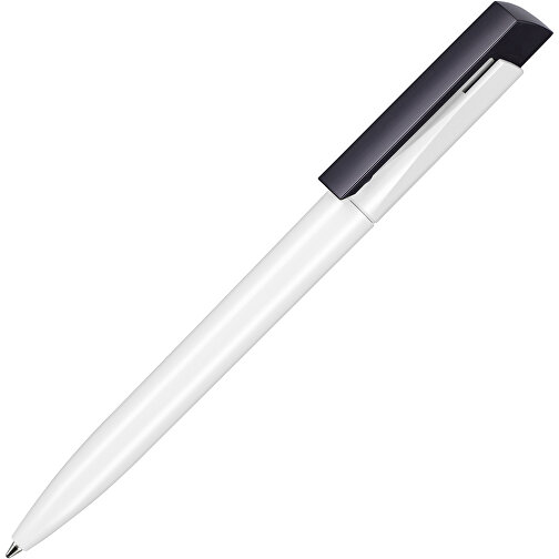 Kugelschreiber FRESH , Ritter-Pen, weiß/schwarz, ABS-Kunststoff, 14,50cm (Länge), Bild 2