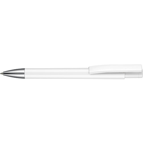 Kugelschreiber STRATOS , Ritter-Pen, weiß, ABS-Kunststoff, 14,50cm (Länge), Bild 3