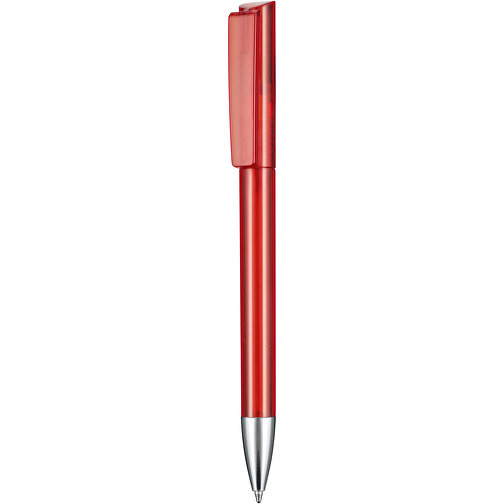 Kugelschreiber GLORY TRANSPARENT , Ritter-Pen, feuer-rot, ABS-Kunststoff, Messing, 14,20cm (Länge), Bild 1