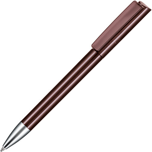 Kugelschreiber GLORY TRANSPARENT , Ritter-Pen, rubin-rot, ABS-Kunststoff, Messing, 14,20cm (Länge), Bild 2
