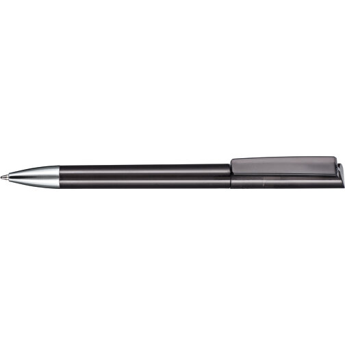 Kugelschreiber GLORY TRANSPARENT , Ritter-Pen, rauch-grau, ABS-Kunststoff, Messing, 14,20cm (Länge), Bild 3