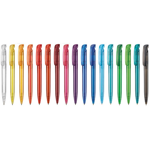 Kugelschreiber CLEAR TRANSPARENT , Ritter-Pen, ocean-blau, ABS-Kunststoff, 14,80cm (Länge), Bild 4