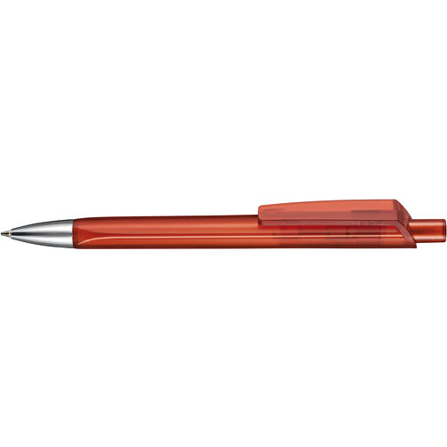 Kugelschreiber TRI-STAR TRANSPARENT , Ritter-Pen, kirsch-rot, ABS-Kunststoff, 14,00cm (Länge), Bild 3