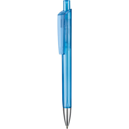 Kugelschreiber TRI-STAR TRANSPARENT , Ritter-Pen, karibikblau, ABS-Kunststoff, 14,00cm (Länge), Bild 1