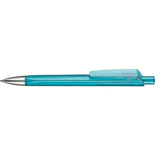 Kugelschreiber TRI-STAR TRANSPARENT , Ritter-Pen, türkis, ABS-Kunststoff, 14,00cm (Länge), Bild 3