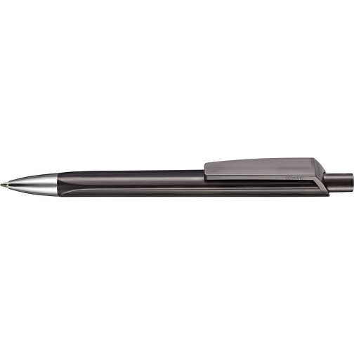 Kugelschreiber TRI-STAR TRANSPARENT , Ritter-Pen, rauch-grau, ABS-Kunststoff, 14,00cm (Länge), Bild 3