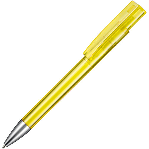 Kugelschreiber STRATOS TRANSPARENT , Ritter-Pen, ananas-gelb, ABS-Kunststoff, 14,50cm (Länge), Bild 2