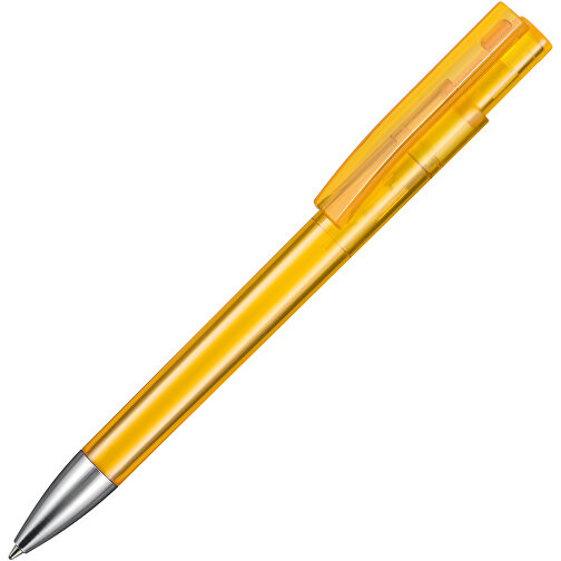 Kugelschreiber STRATOS TRANSPARENT , Ritter-Pen, mango-gelb, ABS-Kunststoff, 14,50cm (Länge), Bild 2
