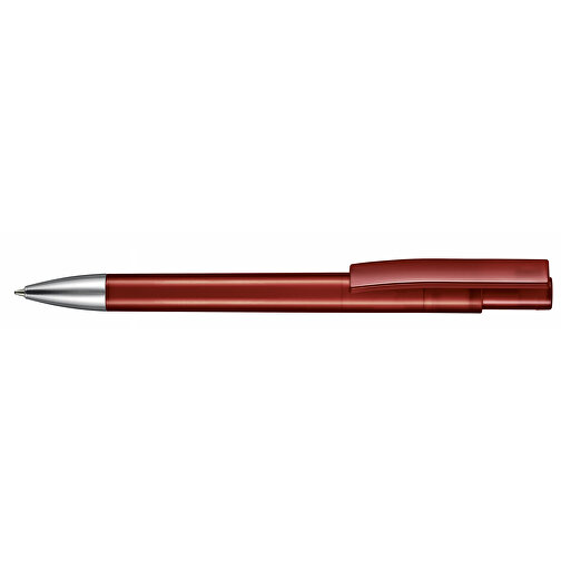 Kugelschreiber STRATOS TRANSPARENT , Ritter-Pen, rubin-rot, ABS-Kunststoff, 14,50cm (Länge), Bild 3