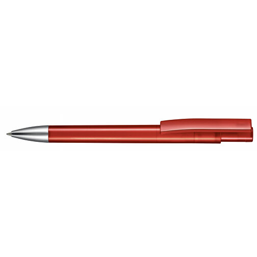 Kugelschreiber STRATOS TRANSPARENT , Ritter-Pen, kirsch-rot, ABS-Kunststoff, 14,50cm (Länge), Bild 3