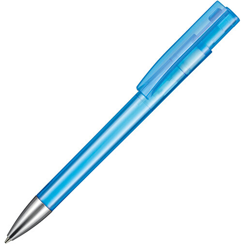 Kugelschreiber STRATOS TRANSPARENT , Ritter-Pen, karibikblau, ABS-Kunststoff, 14,50cm (Länge), Bild 2