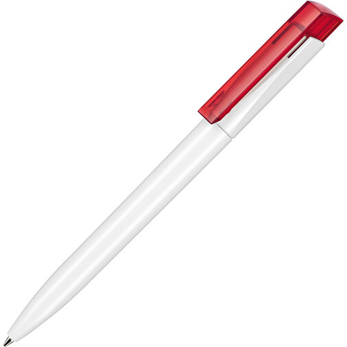 Kugelschreiber Fresh ST , Ritter-Pen, feuer-rot/weiss, ABS-Kunststoff, 14,50cm (Länge), Bild 2