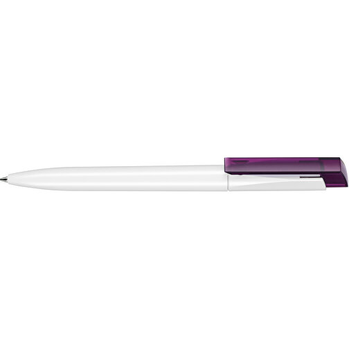 Kugelschreiber Fresh ST , Ritter-Pen, pflaumen-lila/weiß, ABS-Kunststoff, 14,50cm (Länge), Bild 3