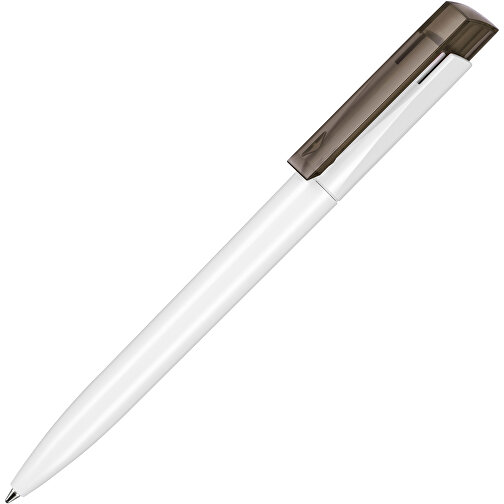Kugelschreiber Fresh ST , Ritter-Pen, rauch-grau/weiß, ABS-Kunststoff, 14,50cm (Länge), Bild 2