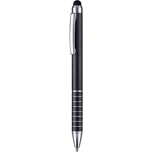 Kugelschreiber TOUCHPEN , Ritter-Pen, schwarz, Aluminium, 12,60cm (Länge), Bild 1