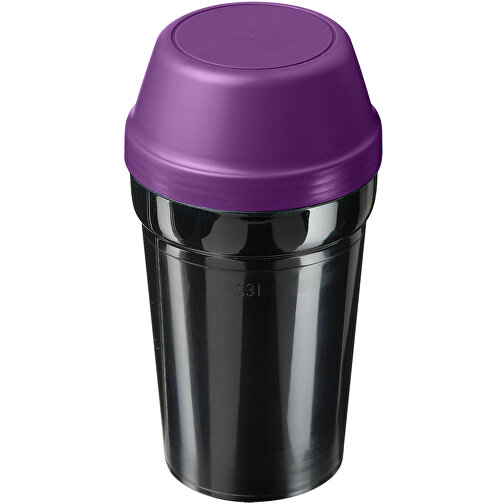 Shaker 'Multi' 0,3 L , schwarz/brombeere, Kunststoff, 15,60cm (Höhe), Bild 1