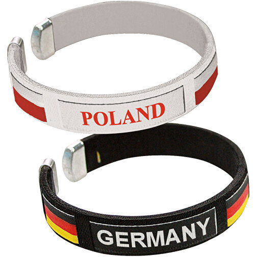 Fan-Armband 'Deutschland' , Deutschland-Farben, Kunststoff, 1,40cm (Höhe), Bild 2