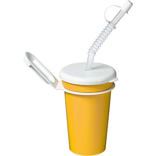 Trinkbecher 'Take Away' 0,4 L , standard-gelb, Kunststoff, 13,50cm (Höhe), Bild 1