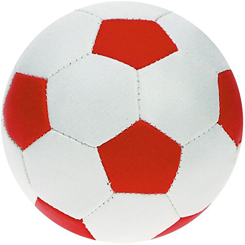 Softball 'Mini-Fußball' , weiß/rot, Kunststoff, , Bild 1