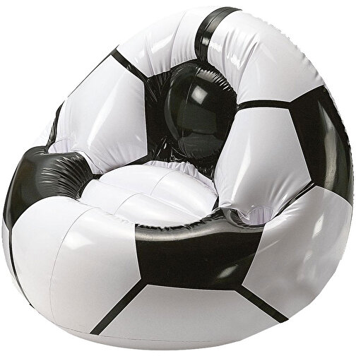 Aufblasbarer Fussballsessel 'Big' , weiss/schwarz, Kunststoff, 110,00cm x 98,00cm x 92,00cm (Länge x Höhe x Breite), Bild 1