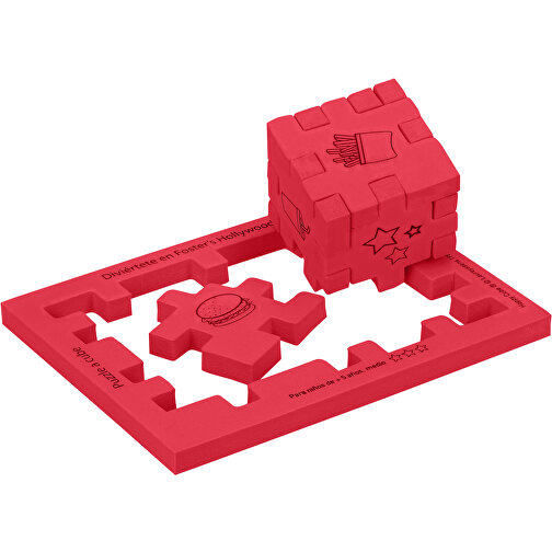Happy Cube® 4 Cm³ , rot, EVA-Schaum, 12,00cm x 0,80cm x 9,00cm (Länge x Höhe x Breite), Bild 1