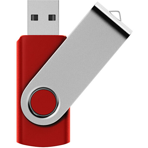 USB-Stick SWING 3.0 16 GB , Promo Effects MB , rot metallic MB , 16 GB , Kunststoff, Metall MB , 10 - 45 MB/s MB , 5,70cm x 1,09cm x 1,90cm (Länge x Höhe x Breite), Bild 1