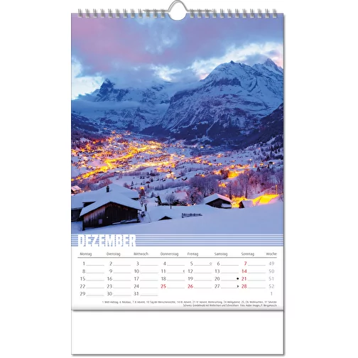 Calendrier 'Bergwelten' au format 24 x 38,5 cm, avec reliure Wire-O, Image 13