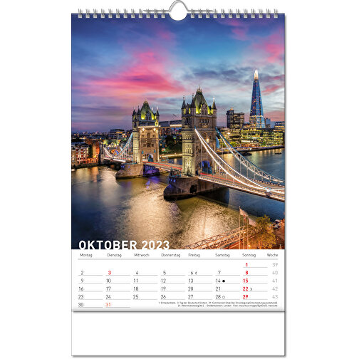 Calendario 'Destinazioni' in formato 24 x 38,5 cm, con rilegatura Wire-O, Immagine 11