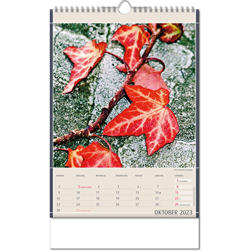 Kalender 'Naturfynd' i formatet 24 x 38,5 cm, med Wire-O-bindning, Bild 11