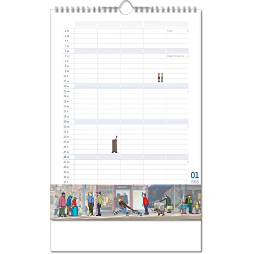 Calendrier 'Family Planner' au format 24 x 38,5 cm, avec reliure Wire-O, Image 2