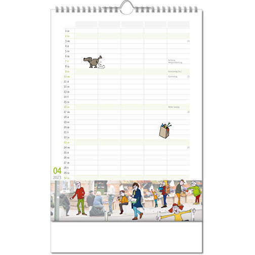 Calendario 'Family Planner' en formato 24 x 38,5 cm, con encuadernación Wire-O, Imagen 5