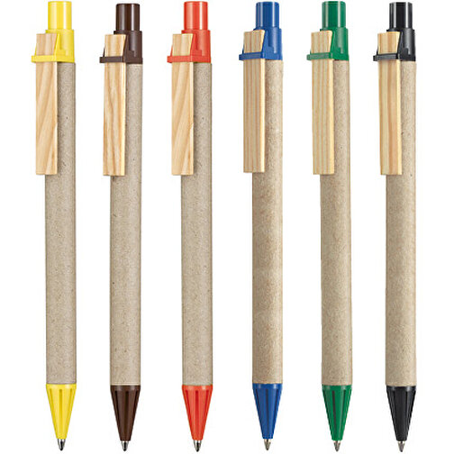 Kugelschreiber CARTON I , Ritter-Pen, signal-rot, Pappe, Holz, ABS, 14,10cm (Länge), Bild 2