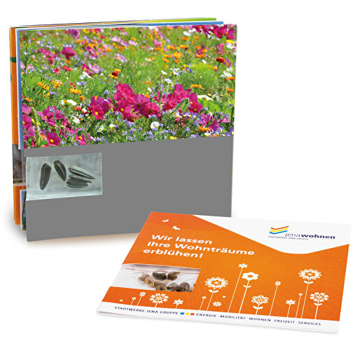 Samen-Karte - Sommerblumenmischung , individuell, Saatgut, Papier, 9,60cm x 9,60cm (Länge x Breite), Bild 1